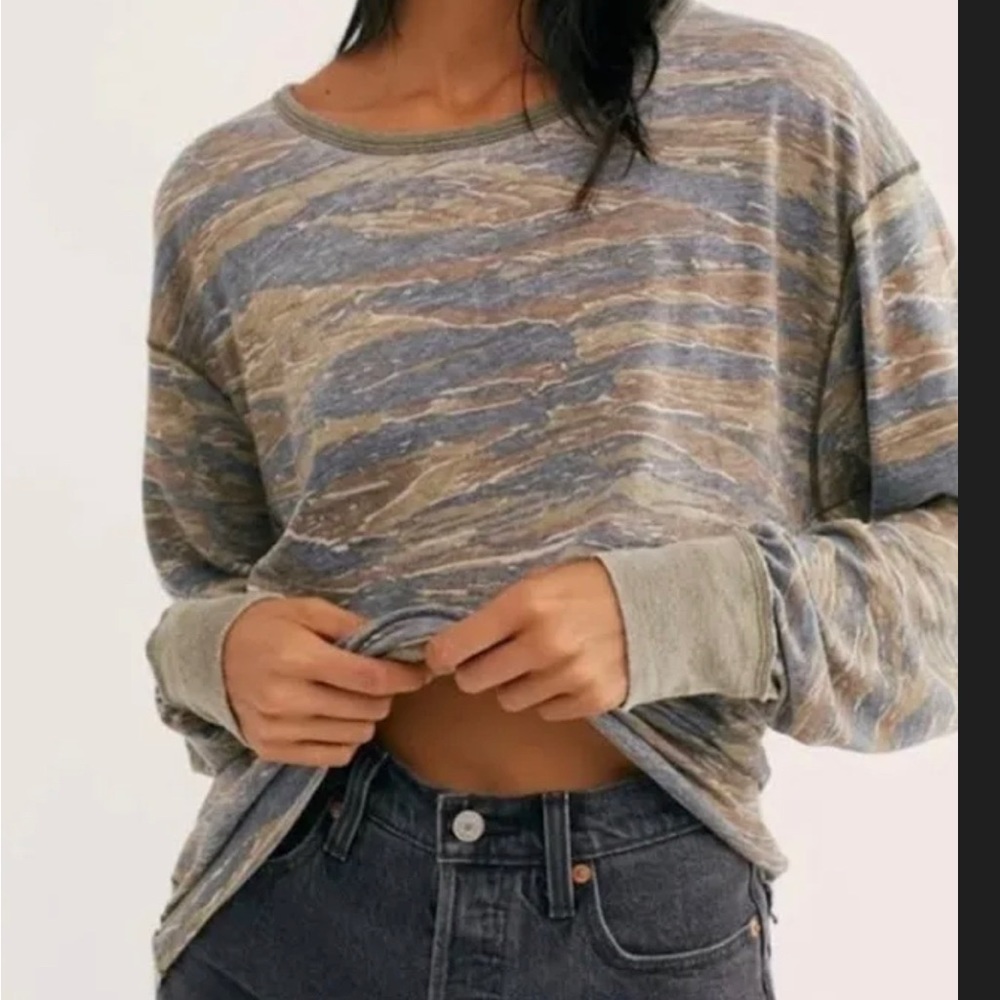 Free people tiger camo top